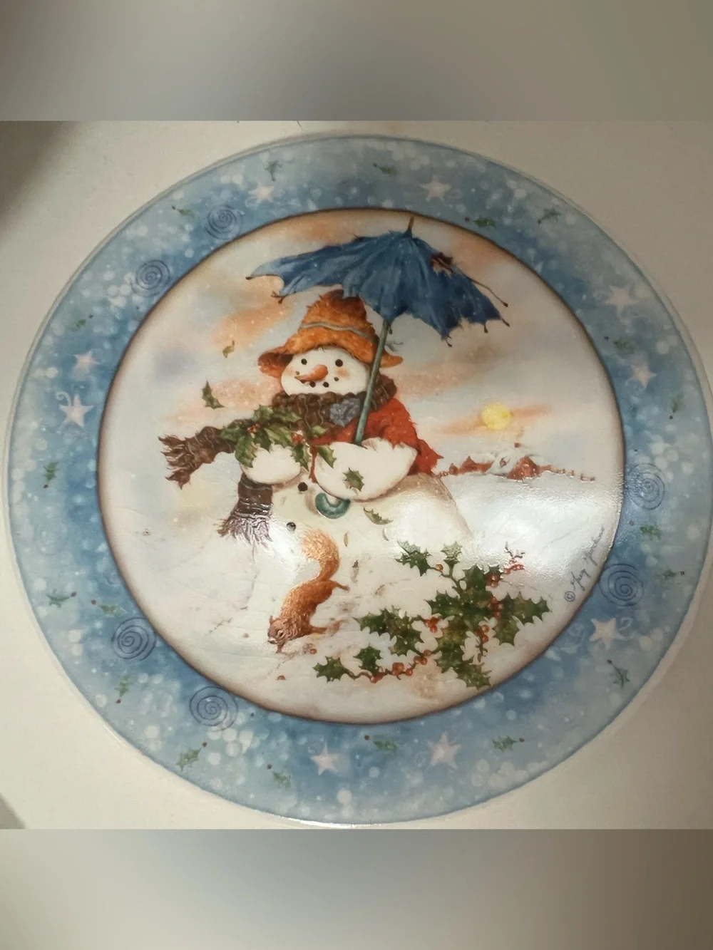 Holiday Snowman Small Pet Ceramic Coasters - set of 4